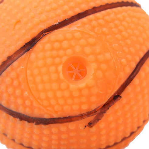 Zerodis Adorable Squeaky Basketball Toy for Puppies - Rubber Dog Plaything