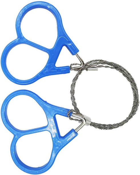 Survival Wire Saw for Camping, 4pcs Portable Stainless Steel Hand Cable Saw for Cutting