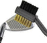 lasenersm 2 Pieces Golf Club Brush Dual Sided Groove Cleaner with Clip, Black