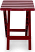 51684 Camco Red Regular Adirondack Portable Outdoor Folding Side Table, Perfect for The Beach, Camping, Picnics