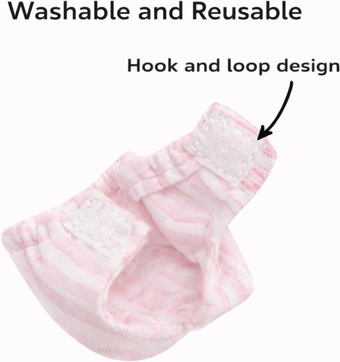HIHETE 3 6.3" 11" Squirrel Diapers, PCS Washable Strechable Small Pet Cloth Diapers, Highly Absorbent and Leak-Proof