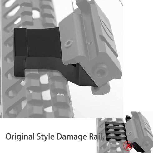 Picatinny Offset Rail Mounts, 45 Degree Low Profile Aluminum Rail for Flashlight Laser Sights