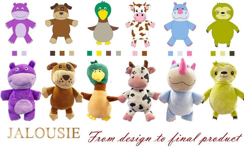 Jalousie Multipack Dog Squeaky Toys, Strong Almost Indestructible Chew Toys with Added Liner for Longer Play (Medium