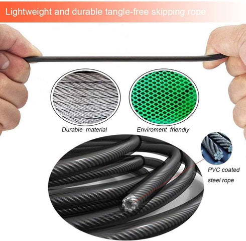 Redify Jump Rope for Fitness, Adjustable Skipping Rope with Ball Bearings, Speed Jumping Rope for Workout at Home,