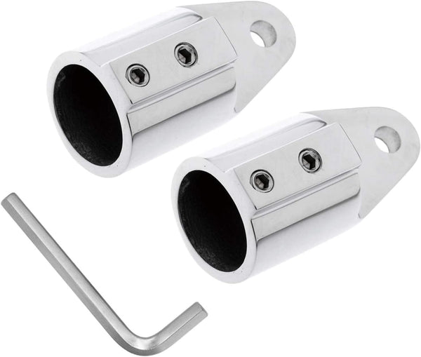 SHENGHUISS Bimini Top Cap Eye End - Boat Fitting Stainless Steel 316 Round Tubing Marine Hardware with L Shape Hex Key