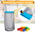 Ultralight Camping Mesh Storage Bag, Drawstring Nylon Sack for Outdoor Travel Hiking (XL-Blue)