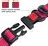 Taglory Reflective Dog Collar with Safety Locking Buckle, Adjustable Nylon Pet Collars for Large Dogs, Hot Pink, L