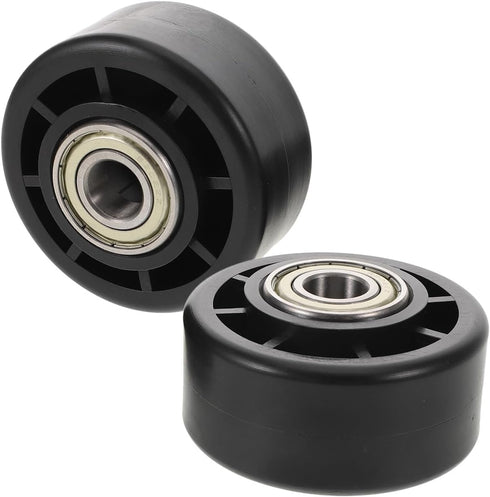 Fitness Equipment Wheel 2-Pack Durable Plastic Roller Wheel Replacement for Exercise Bikes