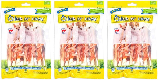 PCI Pet Center Inc Chick N Hide Dog Treats, Pack of 3