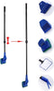 5 in 1 Aquarium/Fish Tank Cleaning Kit/Tool - Algae Scraper, Fish Net, Sponge, Plant Fork, Gravel Rake - Adjustable