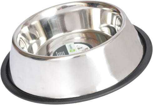 ICONIC PET 96 oz/12 Cup Stainless-Steel Non-Skid Pet Food/Water Bowl - Rust Free, Dishwasher Safe, Noise Free