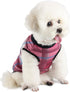 Dog Surgery Suit for Female Spay Recovery, Surgical Recovery Suit for Male Dogs, Fits Small Medium, Pink Plaid/Small