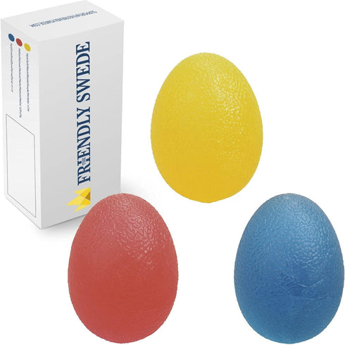 The Friendly Swede Stress Balls for Adults, 3 Squeeze Balls for Hand Therapy & Stress Relief