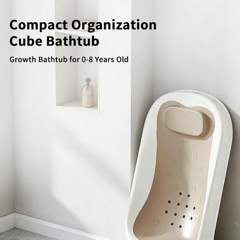 Genrico 75x45cm Portable Folding Bathtub Shower Pool with Drain Plug for Kids Girls Cats Dogs Apartment Farm Travel