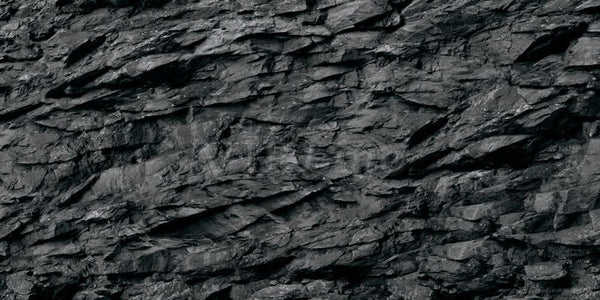 VIP. LINE 3D Effect Black Stone Texture Aquarium Background Poster, 60" x 30" PVC Decorations