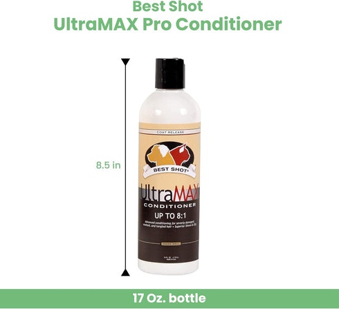 17 Oz. Best Shot UltraMAX Pro Conditioner, Detangling, and Hydrating Conditioner, Coat Release Technology, Sweet Pea