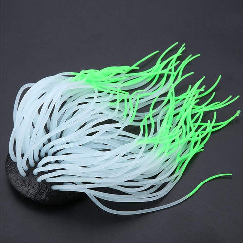 AYNEFY Artificial Aquarium Fish Tank Decoration, Luminous Sea Anemone Ornament, Silicone Coral Plant