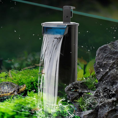 Aquarium Internal Filter for Turtle Tanks, Low Level Waterfall Fish Tank Filter, Suitable for 5 to 40 Gallon