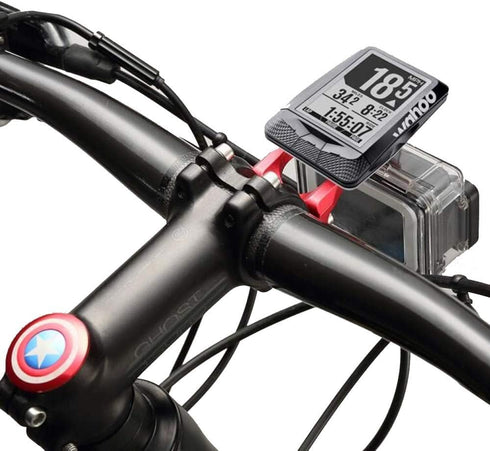 Out Front Combo Extended Mount for Wahoo Elemnt Bolt and Mini with Bike Light Adapter