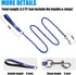 Chain Dog Leash - Chew Proof Metal for Medium Large Dogs, 4FT Blue Anti Chew with Soft Padded Handle