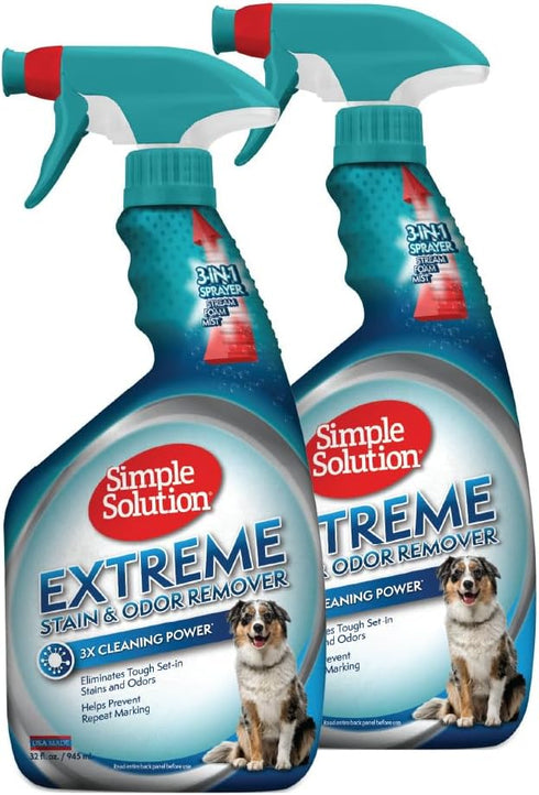 Simple Solution Extreme Pet Stain and Odor Eliminator, Enzyme Dog Urine Odor