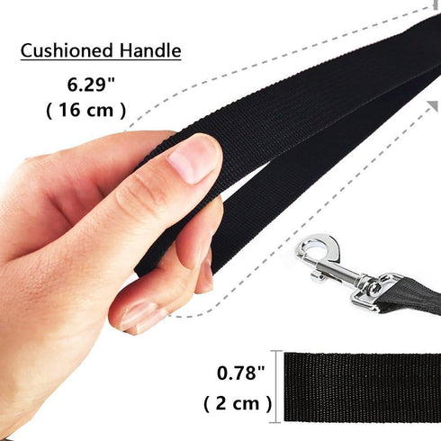 Pet Dog Training Leash - Strong Durable Nylon Lead, 5 Feet Long for Puppy Training, 3 Pack Set