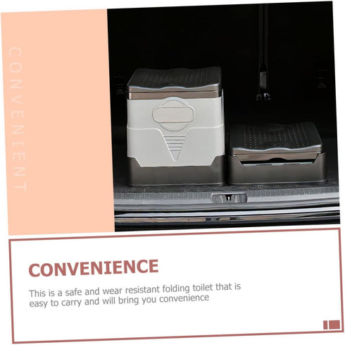 TOPPERFUN Portable Folding Toilet Compact Emergency Potty for Car Camping and Travel Lightweight for Outdoor Use