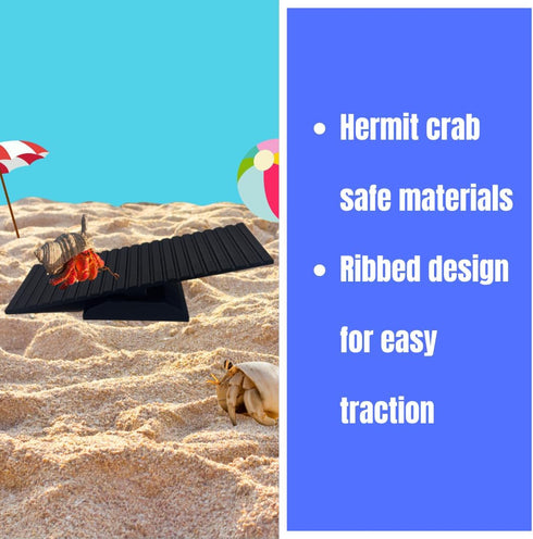 Interactive See-Saw Decoration for Hermit Crab Cages | Entertain Your Pets with This Engaging Accessory (Black)