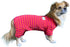 TONY HOBY Dog Pajamas, 4 Legged Jumpsuit with Stripes, Soft Cotton for Comfortable Sleep (Rose Red & Orange, S)