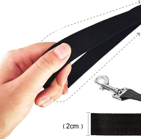 Dog Training Lead Leash, Portable Soft Traction Rope for Small Medium Large Dogs with Stainless Steel Buckle (2M x 2CM,