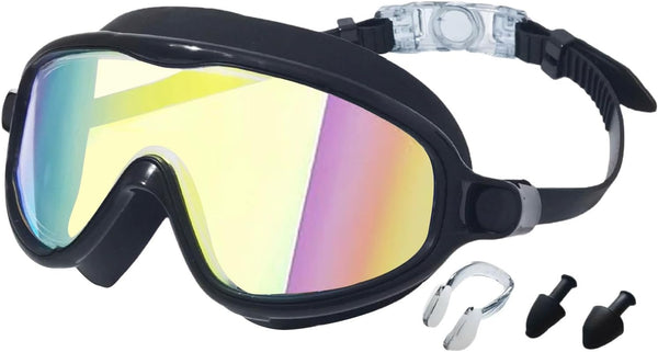 generic Pool Goggles, Clear Vision Silicone Pool Goggles with Ear Plugs Nose Clip,Antifog