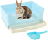 BWOGUE Large Rabbit Litter Box Toilet,Potty Trainer Corner Bedding with Drawer Larger
