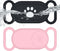 Samsung Galaxy SmartTag2 Dog Collar Holder, 2 Pack Waterproof Anti-Lost Silicone Case for Pet Collars, Black/Pink