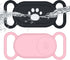 Samsung Galaxy SmartTag2 Dog Collar Holder, 2 Pack Waterproof Anti-Lost Silicone Case for Pet Collars, Black/Pink