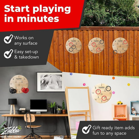 Set Elite Sportz Equipment Ring Toss Game | Sturdy Wooden Board for Kids Outdoor Games | Camping Activities - Adults