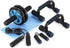 TOMSHOO AB Wheel Roller Kit with Push-Up Bar, Knee Mat, Jump Rope, Hand Gripper for Home Gym