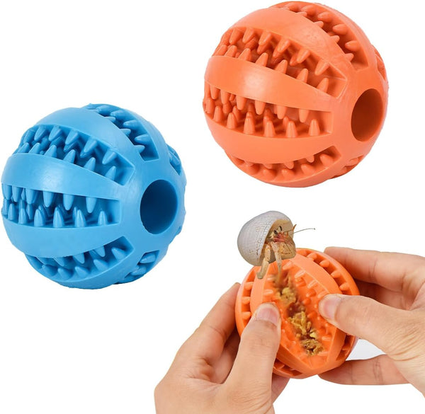 MAGNEECH 2 Pcs Hermit Crab Toys,Hermit Crab Treat Ball/Feeder Ball,Hermit Crab Wheel are
