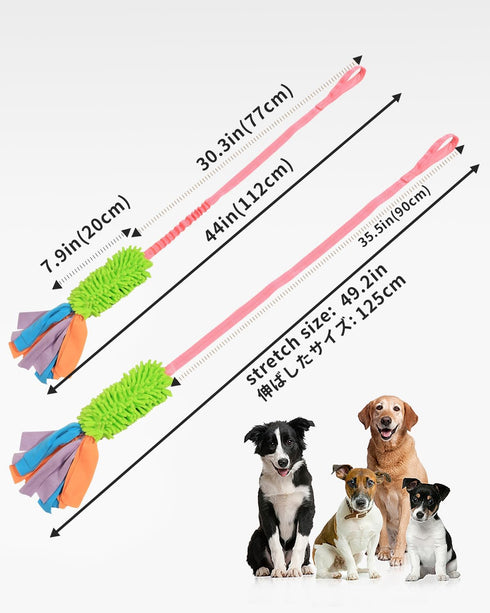 SCHITEC Tug Toy for Dogs, Bungee Tug of War Rope Toys with Squeaky Sound for Small Medium Large Dogs