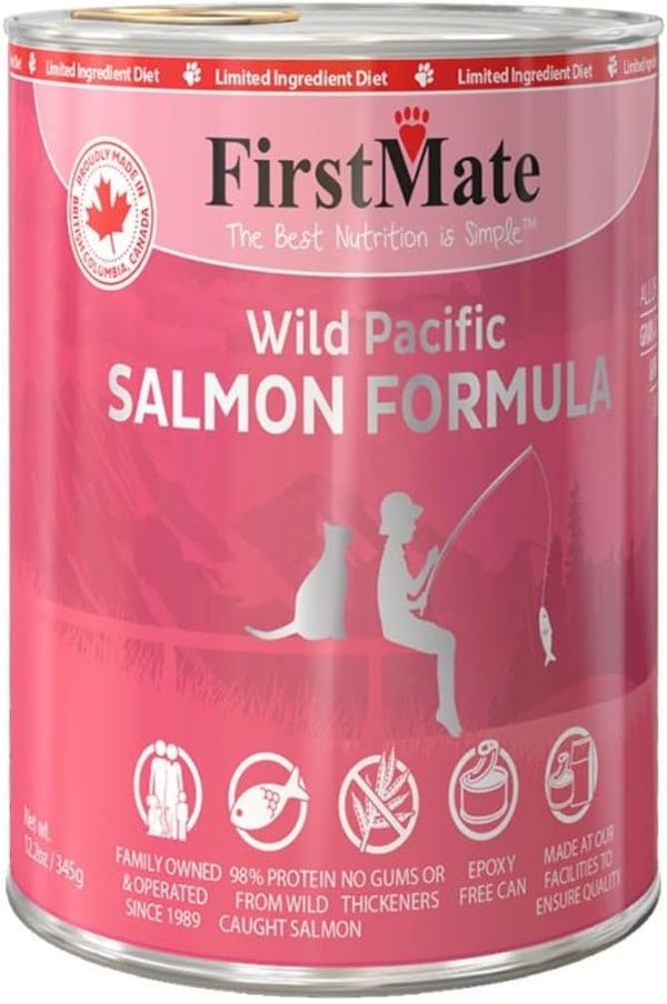 FirstMate , Lid Salmon Cat Cans, 12.2 Ounce