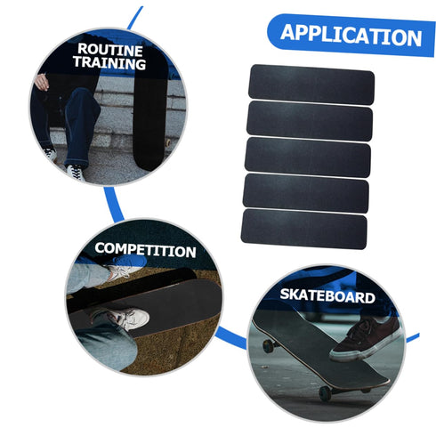 5pcs Yardwe Non Slip Grip Tape for Skateboards and Fingerboards Easy to Cut and Apply and Tear Resistant for Daily Use