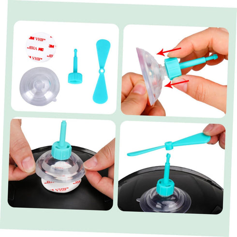 Homoyoyo 10 Pcs Mini Bike Accessories, Trendy Decor for Lovely Helmet, Dragonfly Propeller Suction Decor