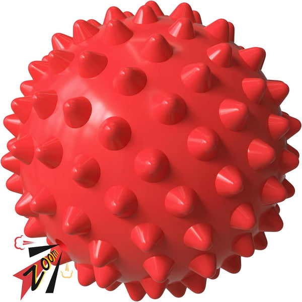 Apasiri Aggressive Chewers Dog Balls, Tough Spiky Rubber Pet Toys for Medium Breed Dogs