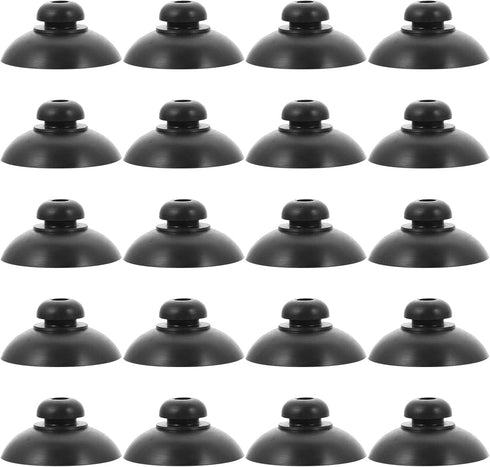 LUOZZY 20pcs Black Aquarium Suction Cup Clips, 25MM Holder Clamp for Fish Tank Accessories