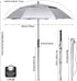 G4Free Vented UV Golf/Beach Umbrella, 68" Arc Auto Open Oversize Windproof Sun Shade Rain Umbrella