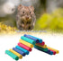2PCS Wooden Hamster Bridge by PIVBY, Flexible Natural Ladder Tunnel Hideout for Small Animals