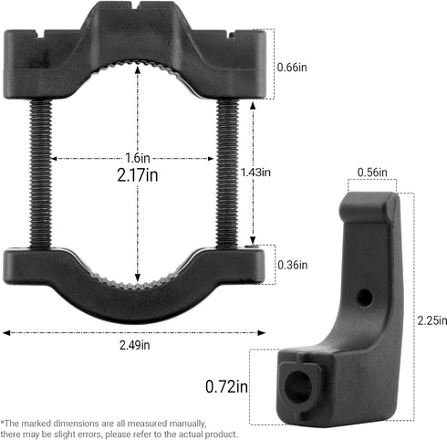 Ziyuan 0.73in-2.11in Universal Hanger Hook for Electric Scooter,Electric Scooter Accessories,Adjustable Hook