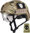 PJ Type Tactical Multifunctional Fast Helmet with Visor Goggles by ATAIRSOFT
