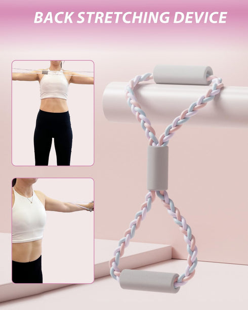 Set, Pilates Equipment Kit for Home Workout, Home Pilates Essentials Kit Magic Circle Ring and Ball Adjustable Ankle