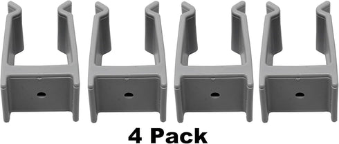 JSP Manufacturing Grey Bimini Top Boat Pole Clips, 1-1/4 inch for Pontoon Bimini Top Support Poles