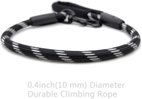 Short Dog Leash for Training | Comfortable Padded Handle | Medium Large Dogs Up to 80lbs, Black